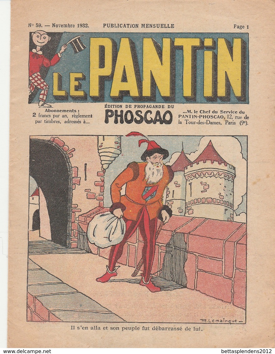 PHOSCAO - LE PANTIN - Edition De Propagande Du PHOSCAO - N°59 Novembre 1932 - Advertising