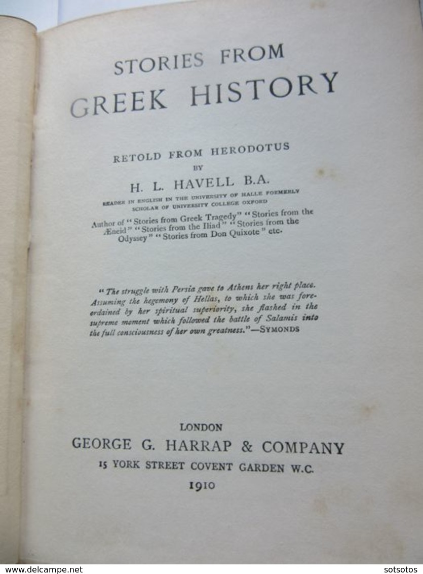 H L Havell - Stories from Greek history - 1910