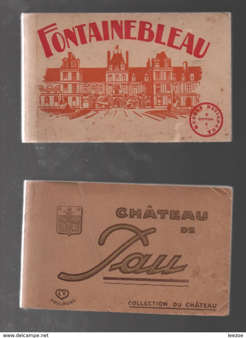 Carte Postale Châteaux Carnet De Cartes Postales Sur Les Châteaux De De Pau Et Fontainebleau - Châteaux