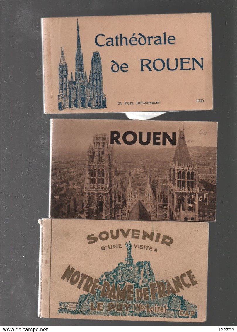 Carte Postale Cathédrale, N.D De France Le Puy, églises Thème Religieux, Lot De Carnets Rouen Testament Lisieux - Iglesias Y Catedrales