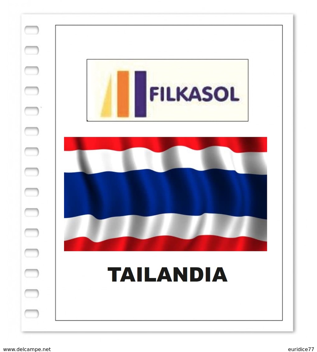 Suplemento Filkasol Tailandia 2016 - Ilustrado Para Album 15 Anillas - Pre-Impresas