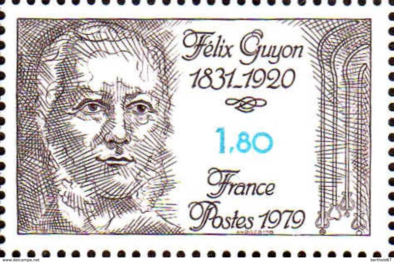 France Poste N** Yv:2052 Mi 2159 Yv:1 Euro Félix Guyon Urologue - Neufs