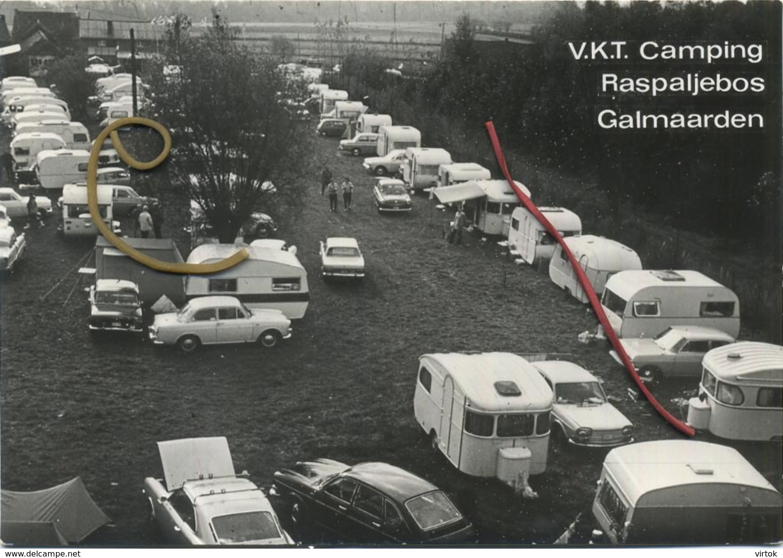 Galmaarden : V.T.K. Camping - Raspaljebos ( Formaat 15 X 10.5 Cm ) Caravan - Old Cars - Galmaarden