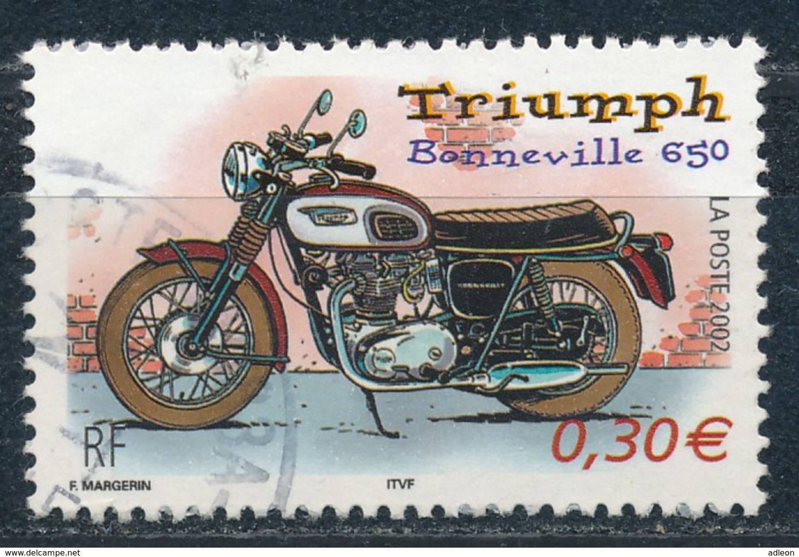 France - Collection Jeunesse 2002 - Trimph Bonneville 650 YT 3515 Obl - Oblitérés