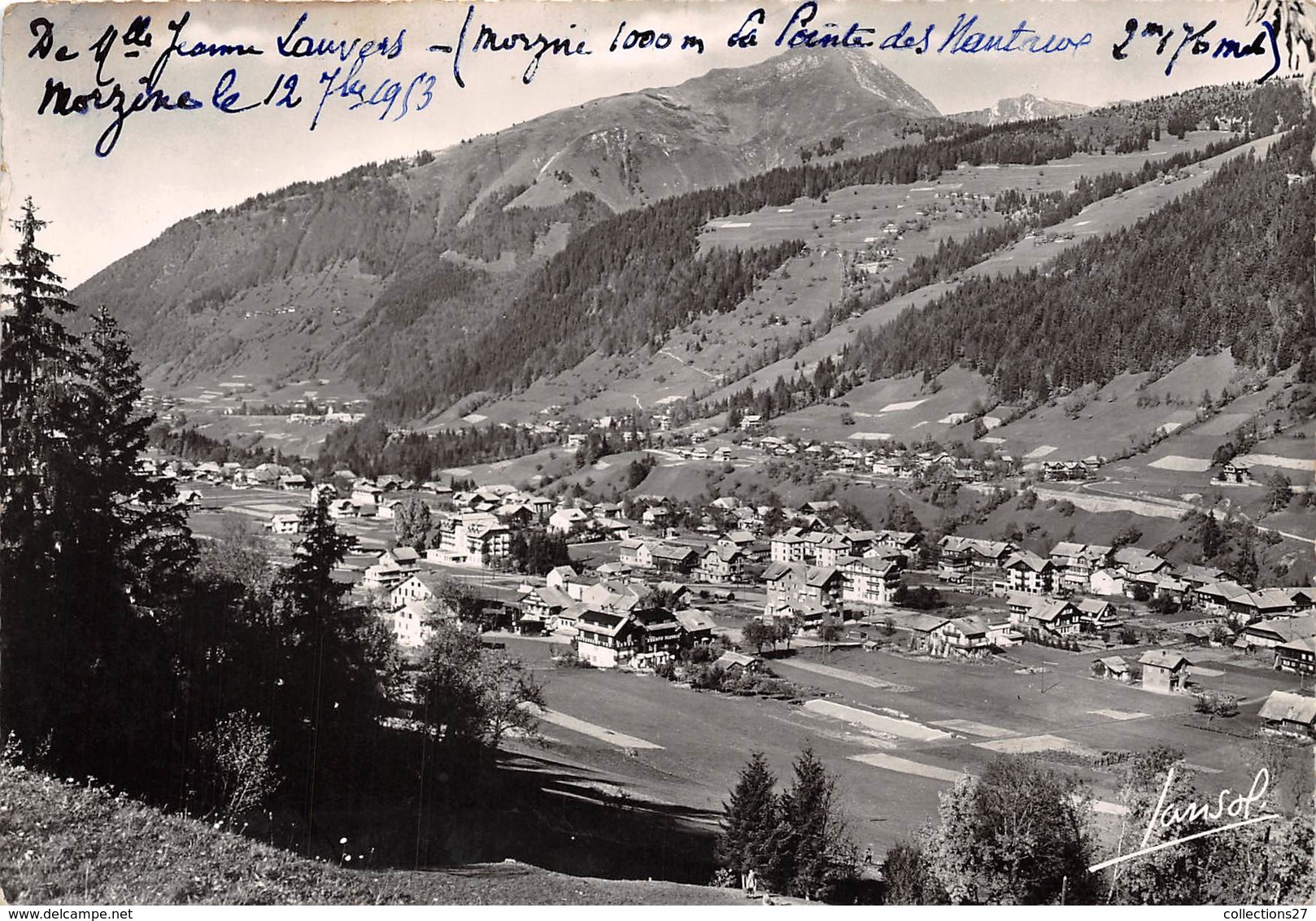 74-MORZINE- VUE GENERALE ET LA POINTE DES NANTAUX - Morzine