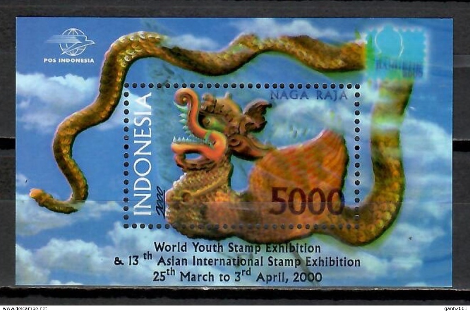 Indonesia 2000 / Dragon World Youth Stamp Exhibition MNH Dragón Exposición Filatélica Juvenil / Cu10914  C5-29 - Exposiciones Filatélicas