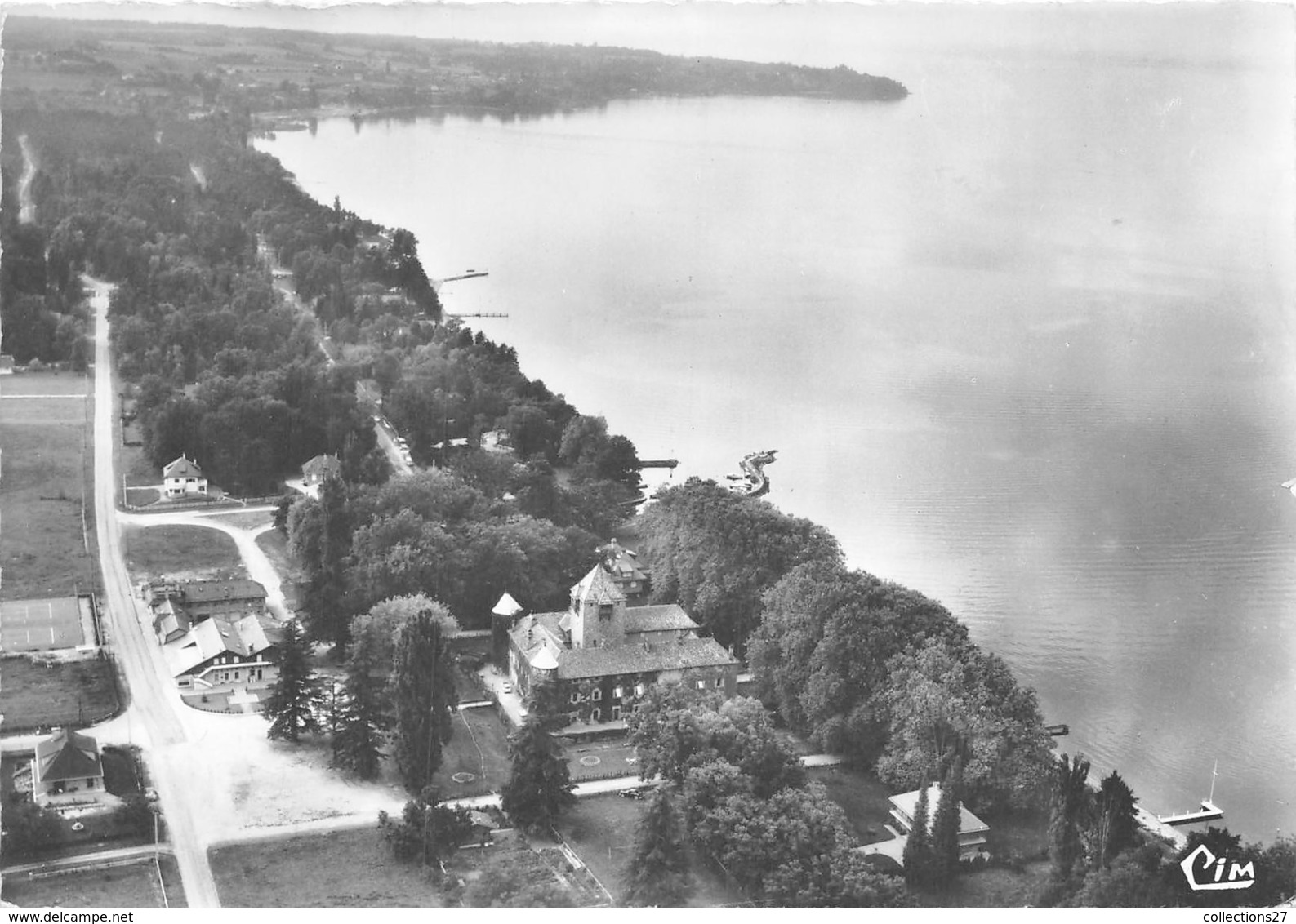 74-SCIEZ- CHATEAU DE COUDRAY- BAIE D'EXCENEVES ET POINTE D'YVOIRE - VUE AERIENNE - Sciez