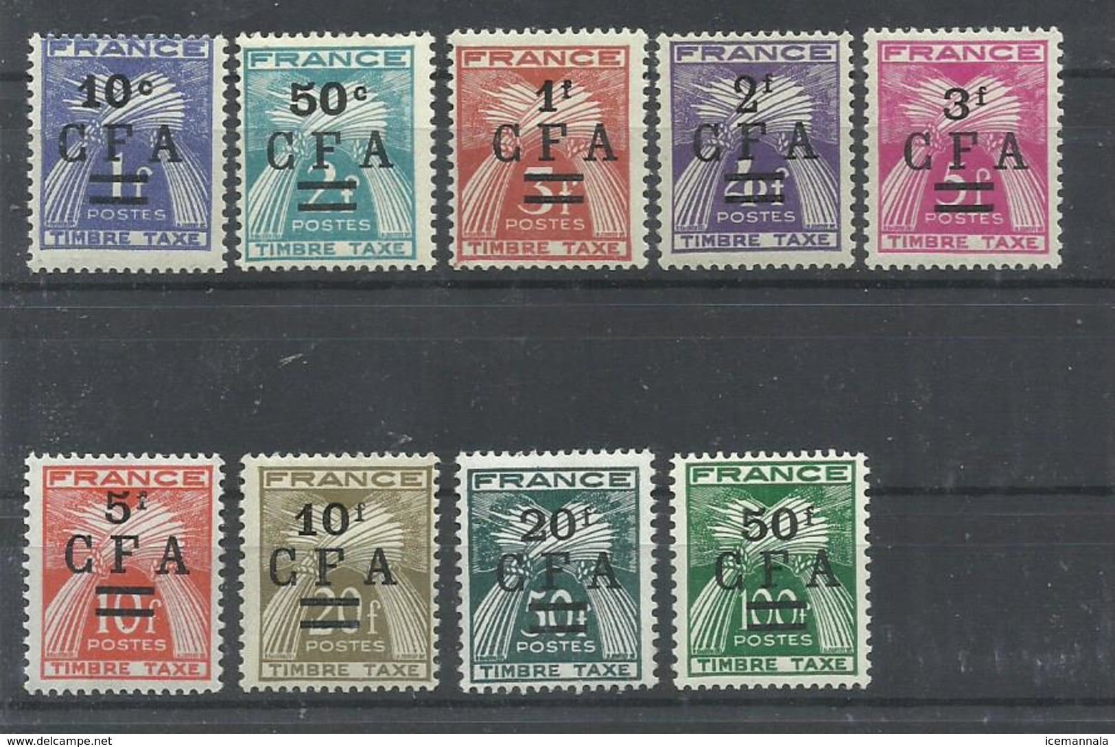 REUNION TAXAS YVERT  36/44  MNH  ** - Impuestos