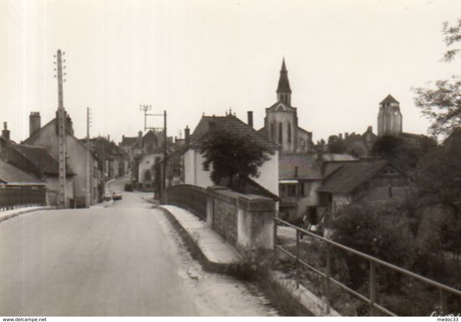 Dept 71,Saône Et Loire,Cpsm Toulon Sur Arroux,Le Pont Et Les Deux Eglises - Autres & Non Classés