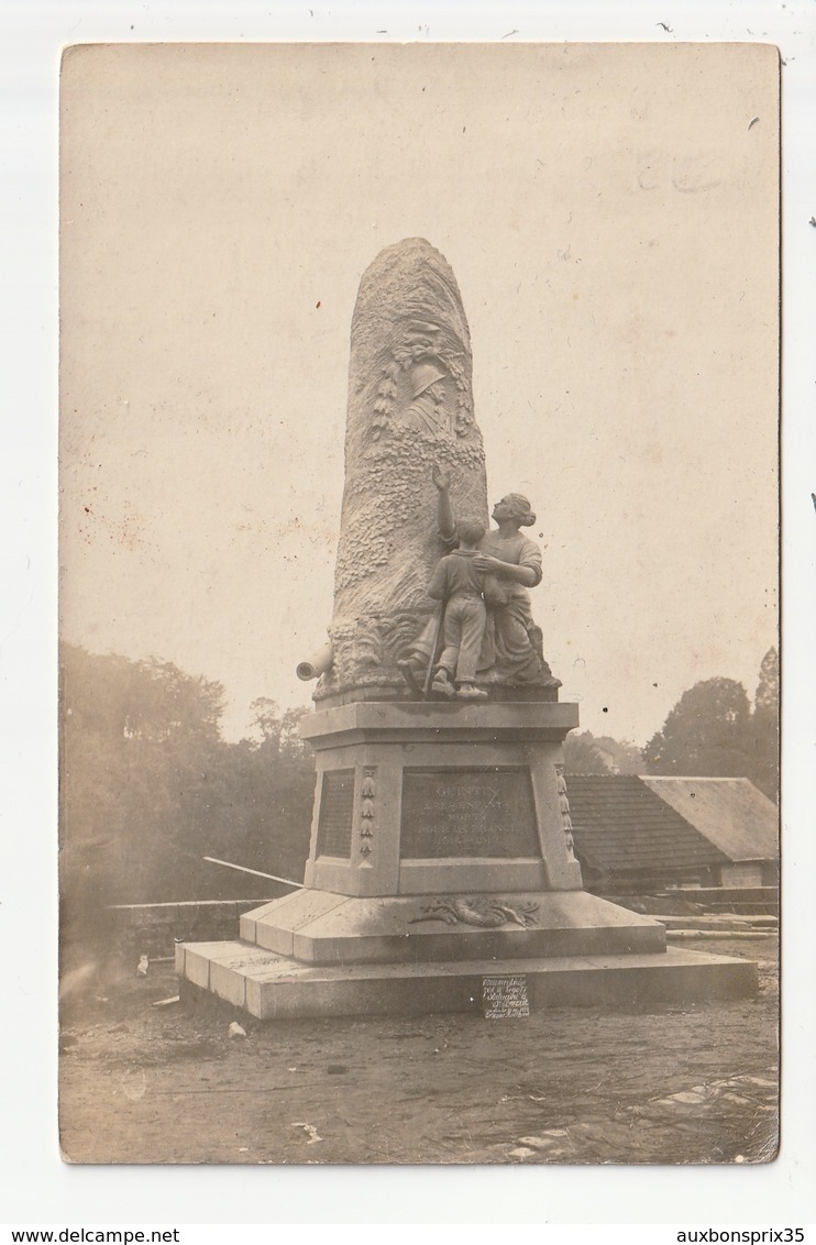 CARTE PHOTO - QUINTIN - MONUMENT AUX MORTS - 22 - Quintin