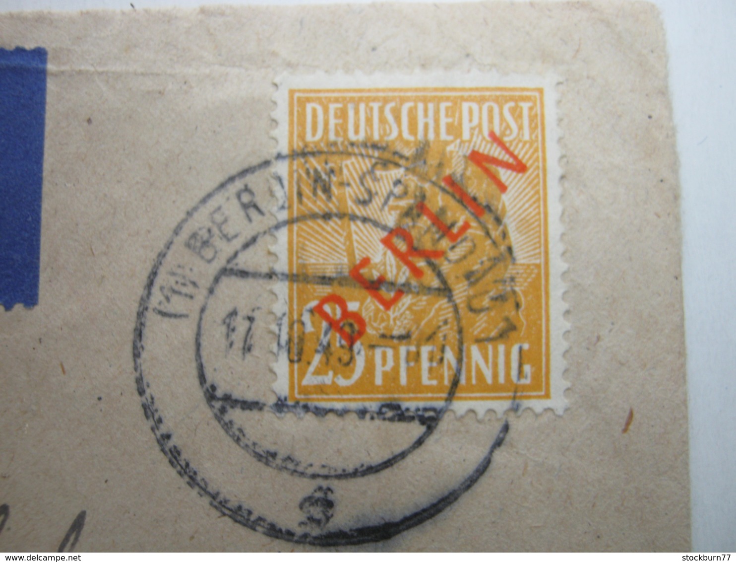 1949 , 25 Pfg, Rotaufdruck Auf Luftpostbrief - Briefe U. Dokumente