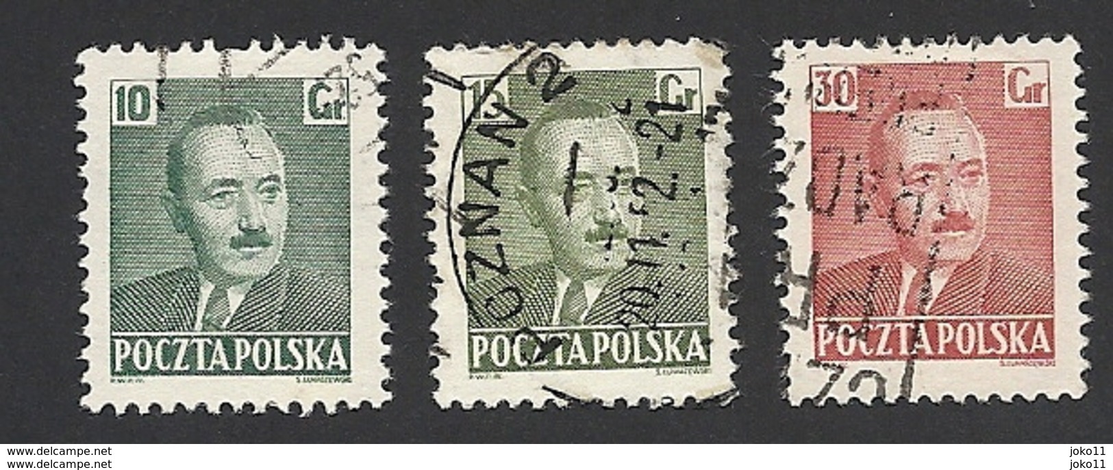 Polen 1950, Mi.-Nr. 672+673+675, Gestempelt - Gebraucht