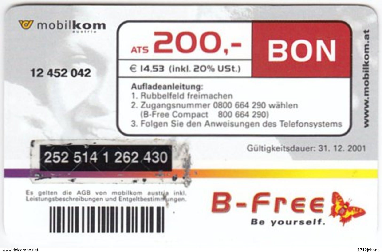 AUSTRIA O-334 Prepaid B-free - Animal, Bird, Penguin - Used - Austria