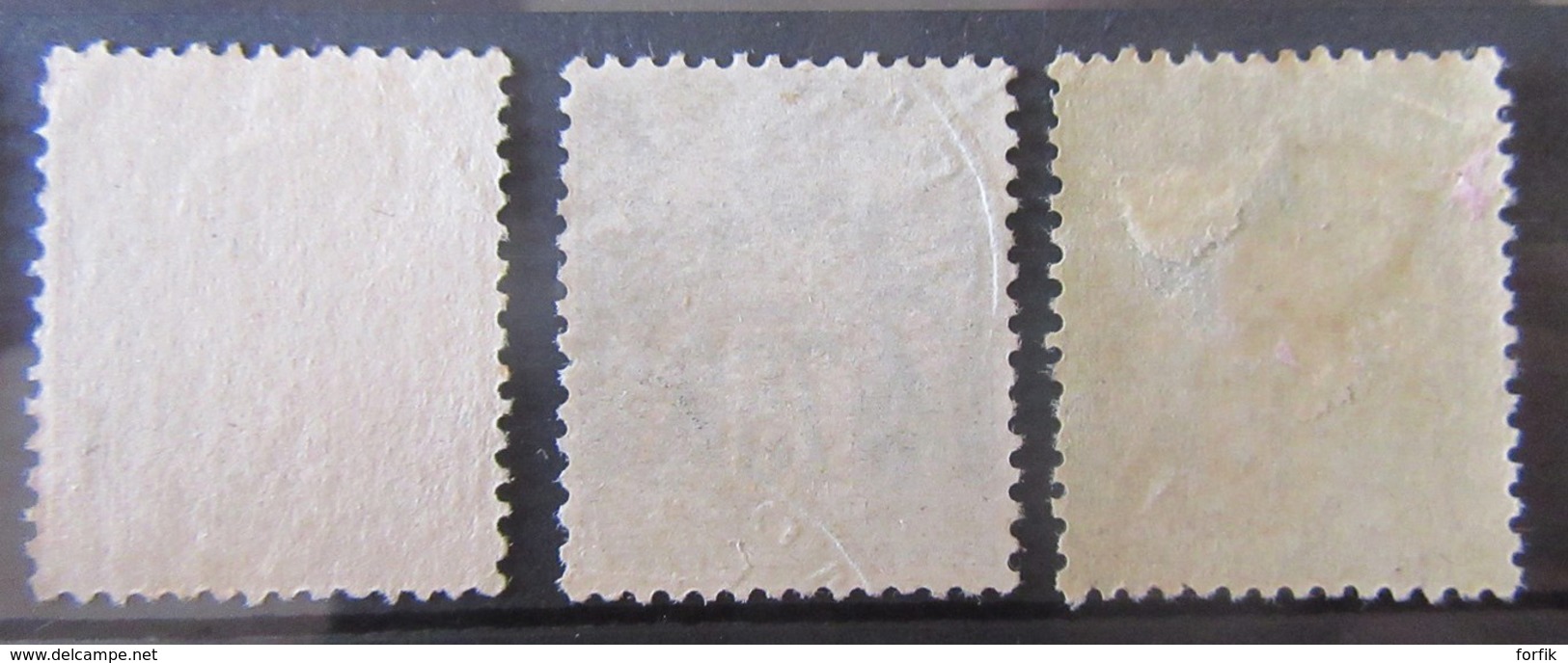 France - Petite collection de 21 timbres SAGE Type 1 et 2 oblitérés (Paire 1c neuve*) du 1c au 1f - A étudier