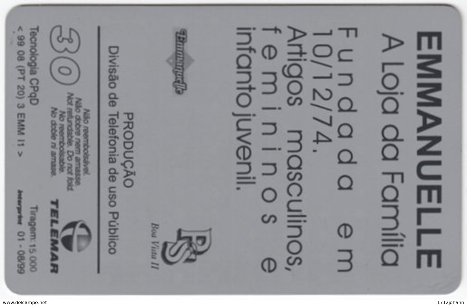 BRASIL H-409 Magnetic Telemar - Architecture, Building - Used - Brésil