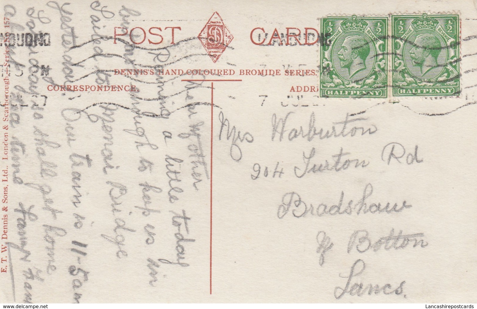 Postcard Conway Castle [ Conwy ] Artwork By Elmer Keene PU 1927 To Mrs Warburton In Bolton My Ref  B12851 - Caernarvonshire