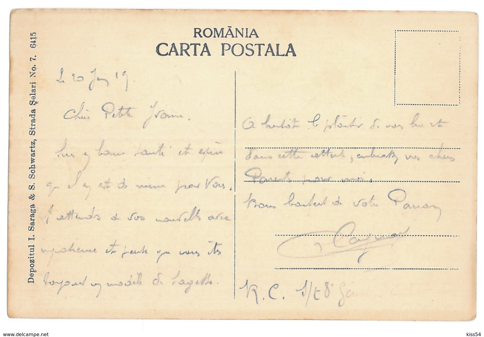 RO 42 - 15702 BUCURESTI, Elisabeta Ave. Romania - Old Postcard - Used - 1919 - Roumanie