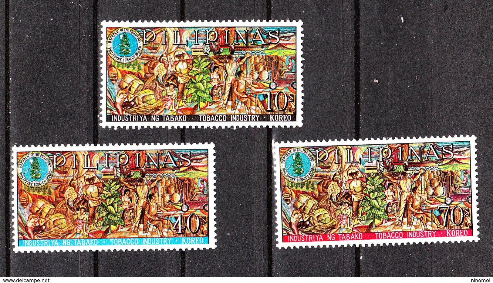 Filippine  Philippines  - 1968. Coltivazione Del Tabacco. Cultivation Of Tobacco.Complete MNH Series - Agricoltura