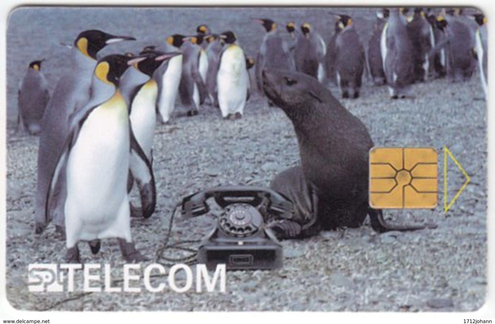 CZECH REP. C-640 Chip Telecom - Animal, Penguin, Communication, Historic Telephone - Used - Czech Republic