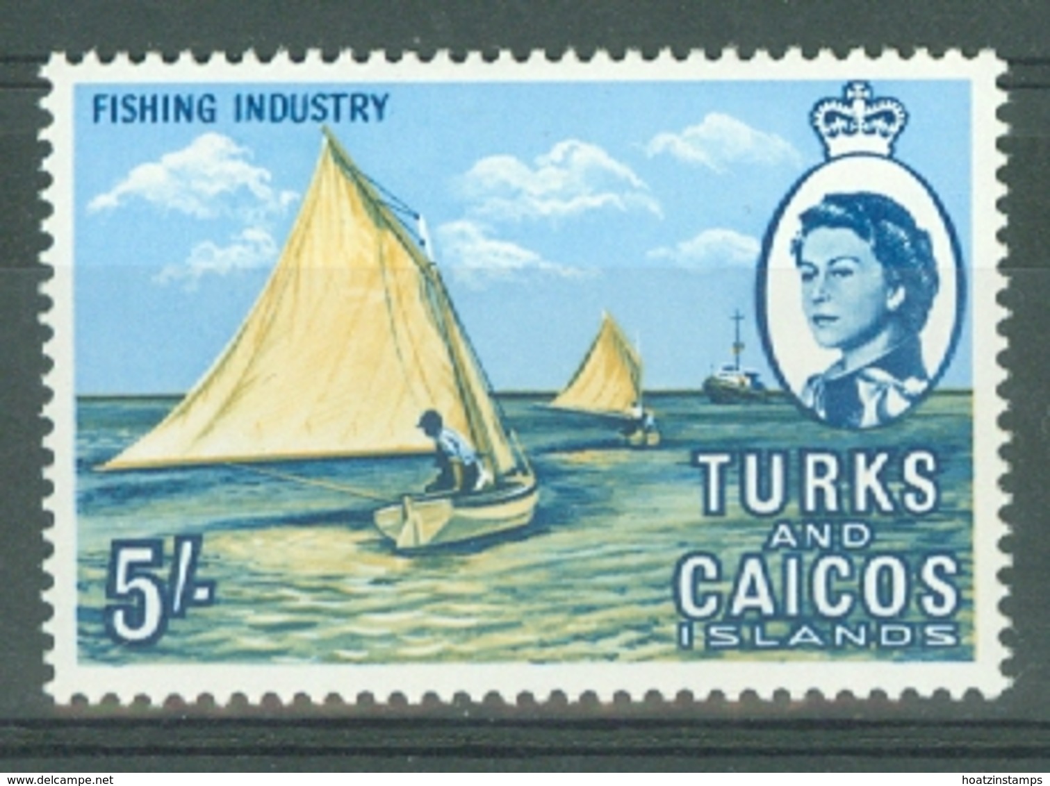 Turks & Caicos Is: 1967   QE II Pictorials   SG285   5/-   MH - Turks And Caicos