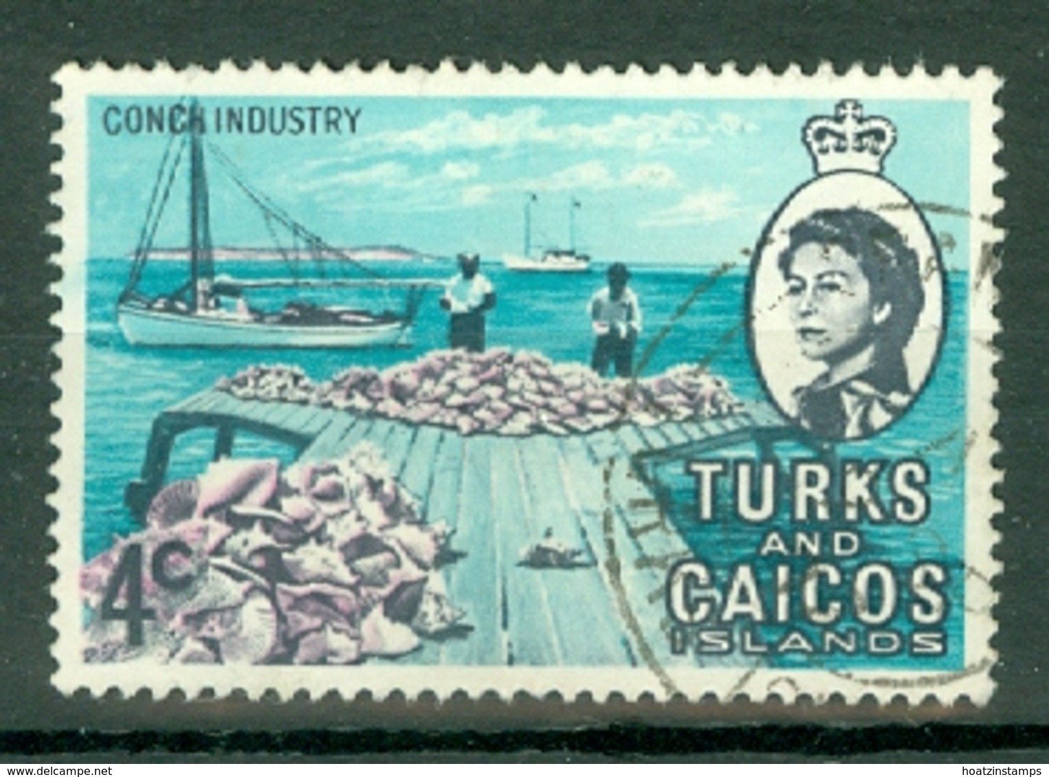 Turks & Caicos Is: 1971   QE II - Pictorial - Decimal Currency  SG336    4c    Used - Turks And Caicos