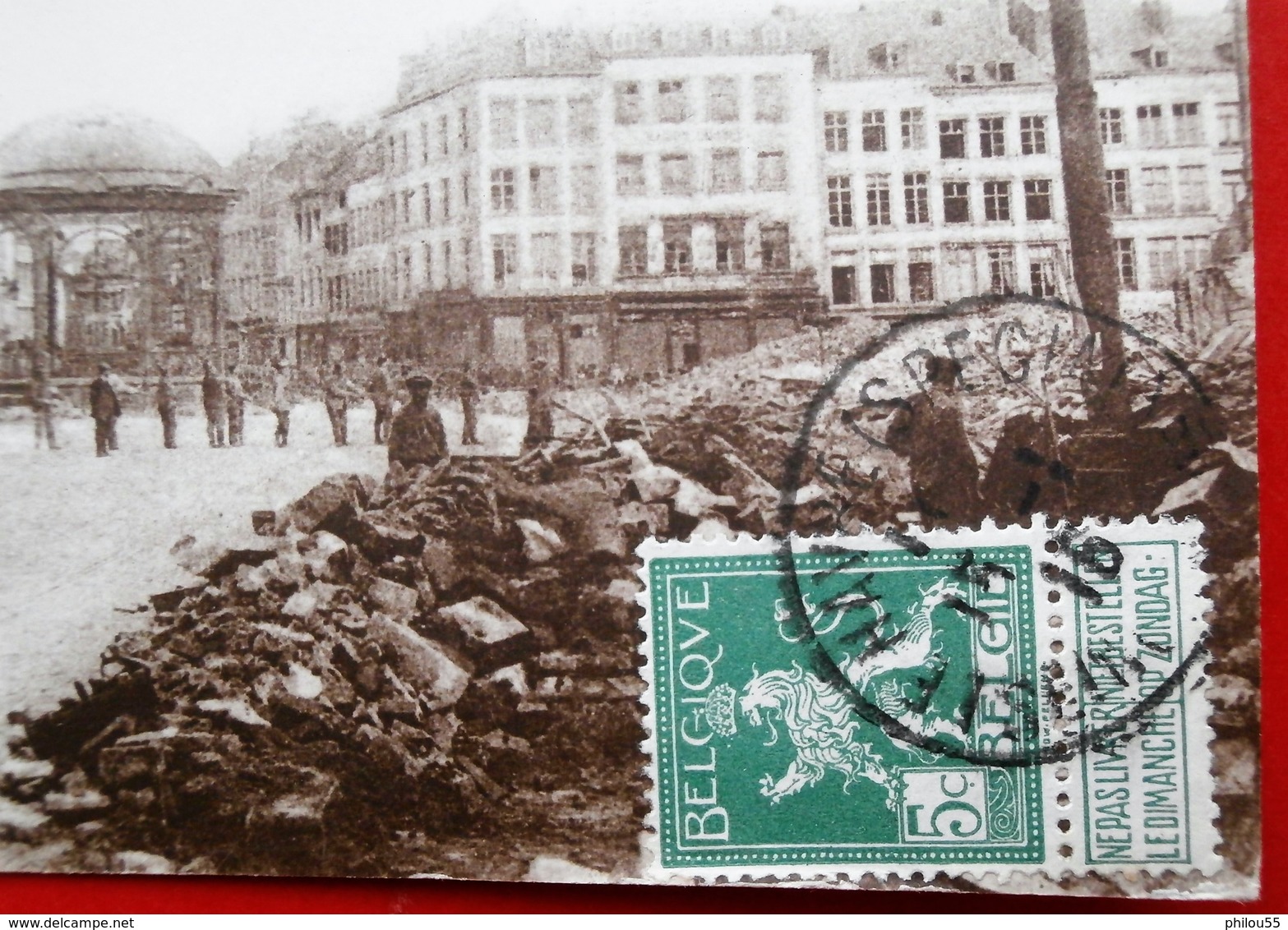 Cpa NAMUR Grand Place Casques A Pointe Hopital Auxiliaire 202 Neufchateau Vosges - Guerre 1914-18