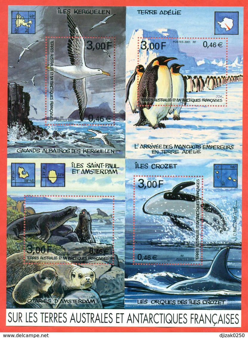 TAAF 2001. Block. Unused. - Antarktischen Tierwelt