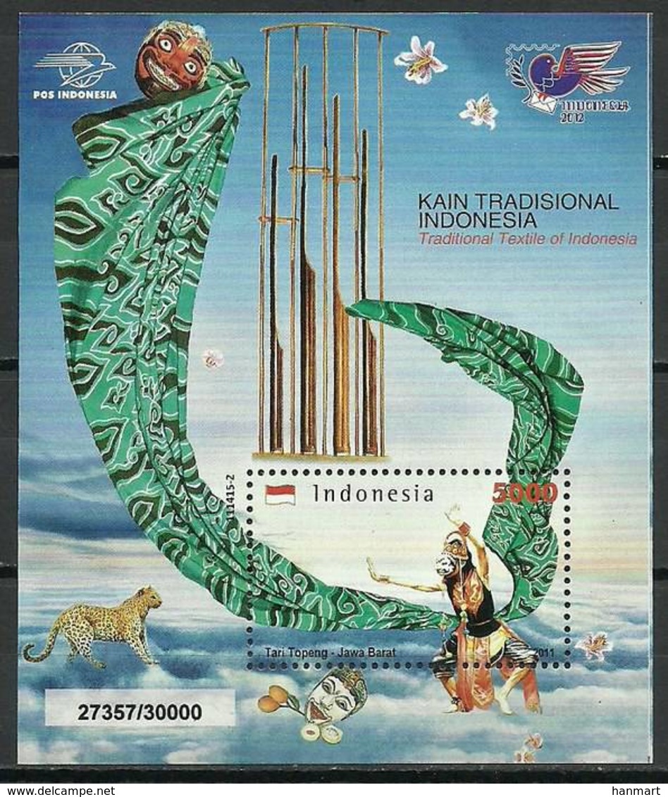 Indonesia 2011 Mi Bl 277 MNH ( ZS8 INSbl277dav136 ) - Textil