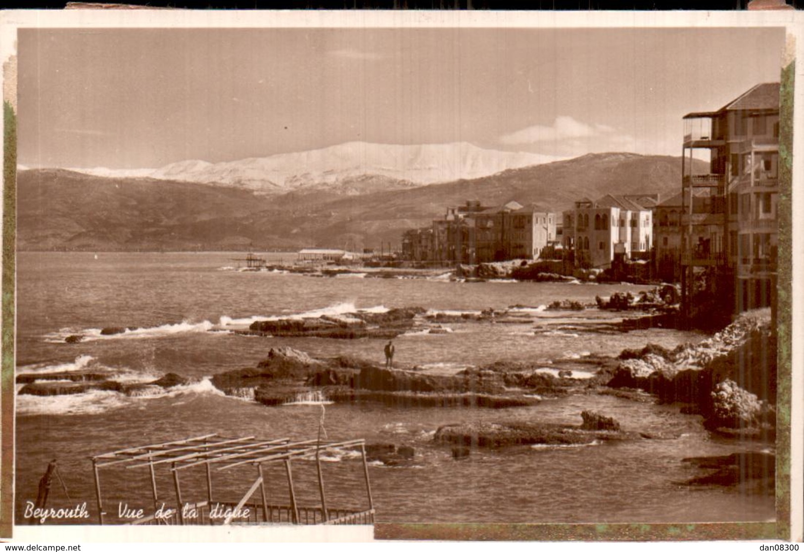 LIBAN BEYROUTH VUE DE LA DIGUE CIRCULEE 1938 - Líbano