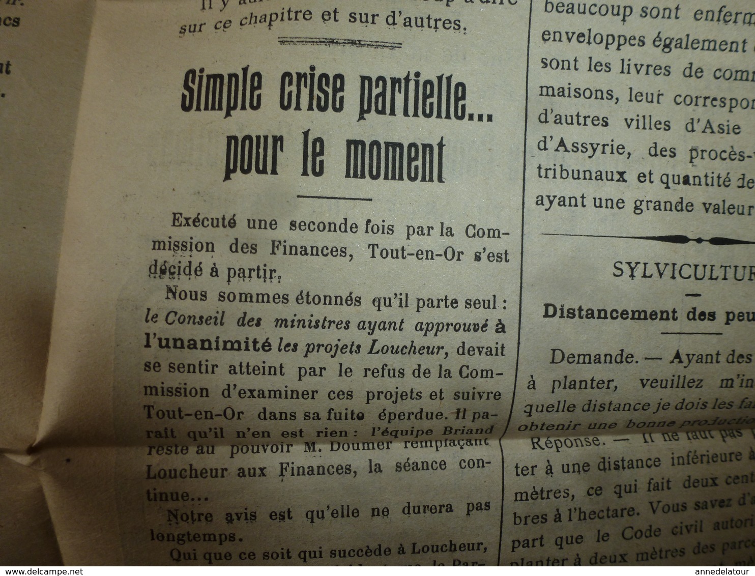 1925 LE REVEIL DE L'AUXOIS: Kultepe (près de Césarée); Drame à Sarreguemines;Gaspillage de l'Etat  ;etc