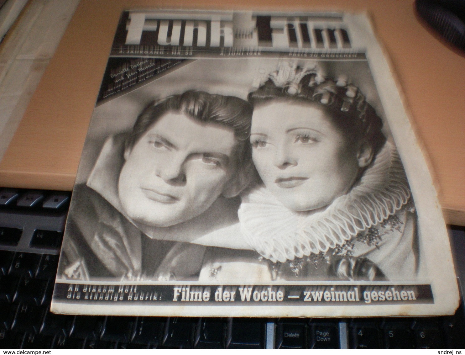 Funk Und Film 1948  Danielle Darieux Und Jean Marais - Magazines