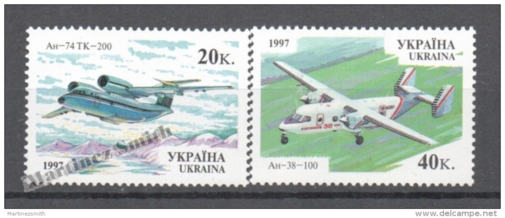 Ukraine 1997 Yvert 293-94, Ukrainian Planes - MNH - Ucrania