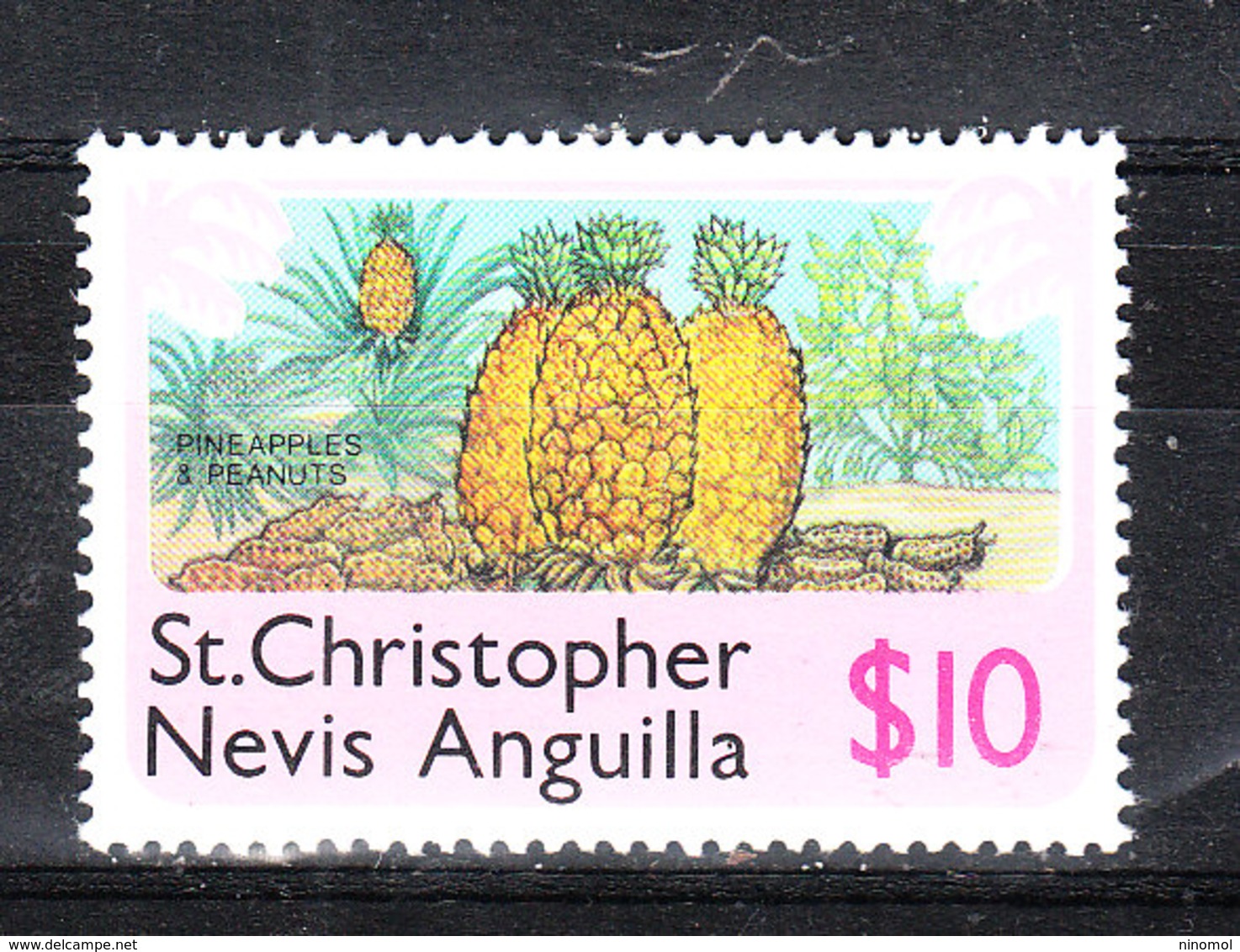 St. Christopher Nevis Anguilla   -  1978.  Ananas.  Sole Stamp  " Fruits " Of  The  Set.  MNH, High Values - Frutta