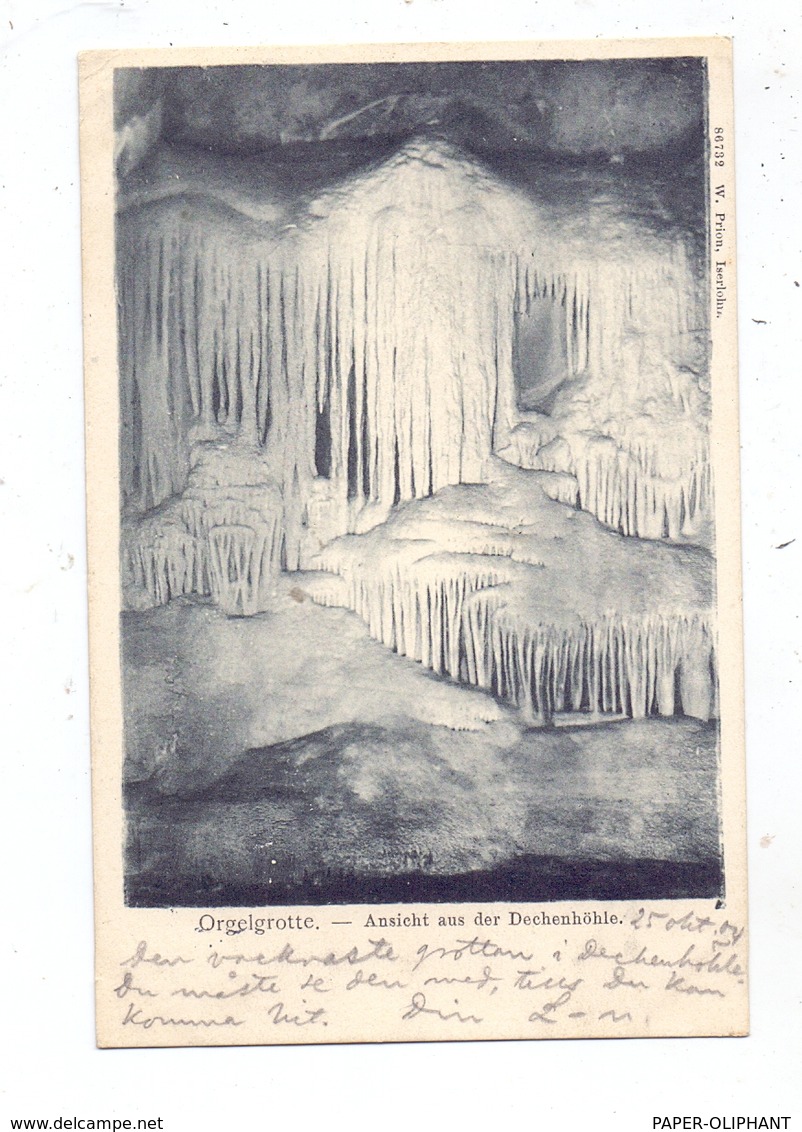 5860 ISERLOHN - GRÜNE, Dechenhöhle, Orgelgrotte, 1904 - Iserlohn