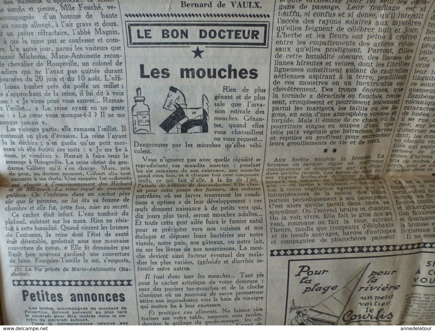 1938 RIC et RAC :Mammouth bon pour chiens;Château de Palaming;Suzanne Lenglen; Duel Floquet-Boulanger;Les Romanoff ;etc