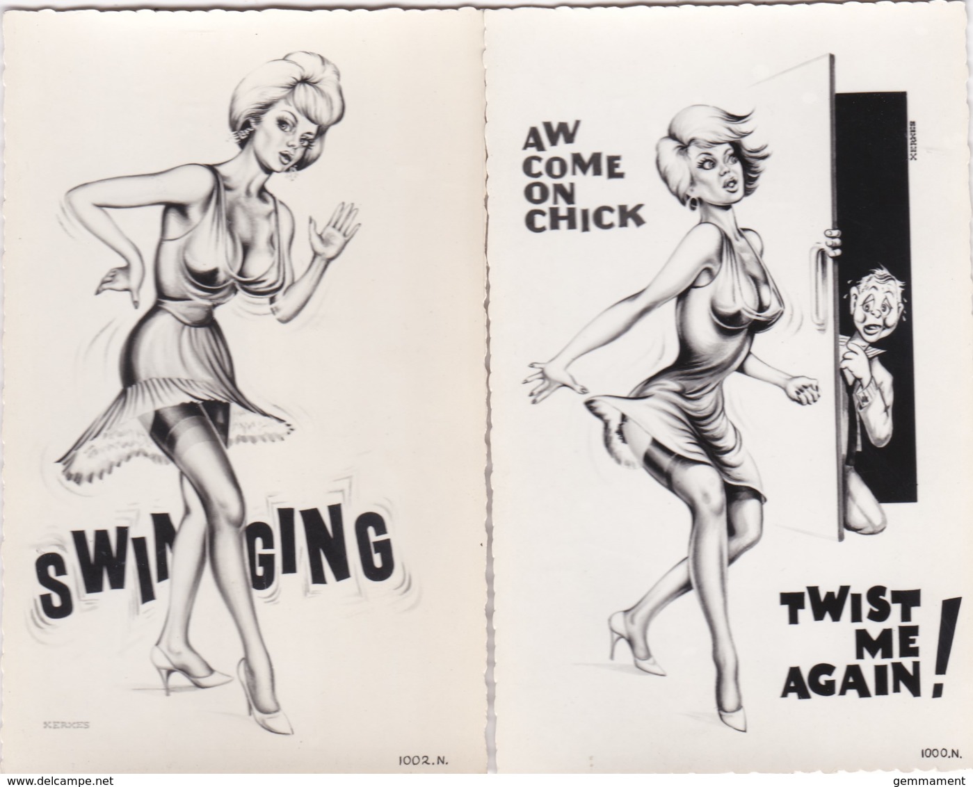 2 CARDS - TWISTING CHIC ????? - Comics