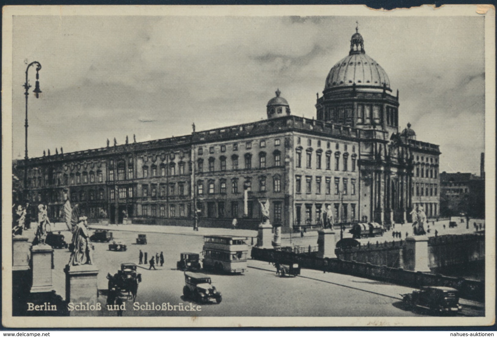 Ansichtskarte Berlin Nach Bad Salzufflen 1939 Schloss Und Schlossbrücke Autos - Sonstige & Ohne Zuordnung