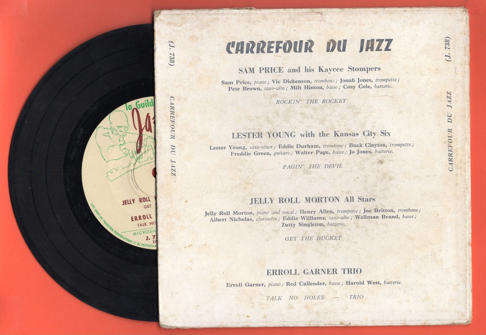 SAM PRICE/ LESTER YOUNG/ JELLY ROLL MORTON/ ERROL GARNER - CARREFOUR DU JAZZ - EP 7" - Jazz