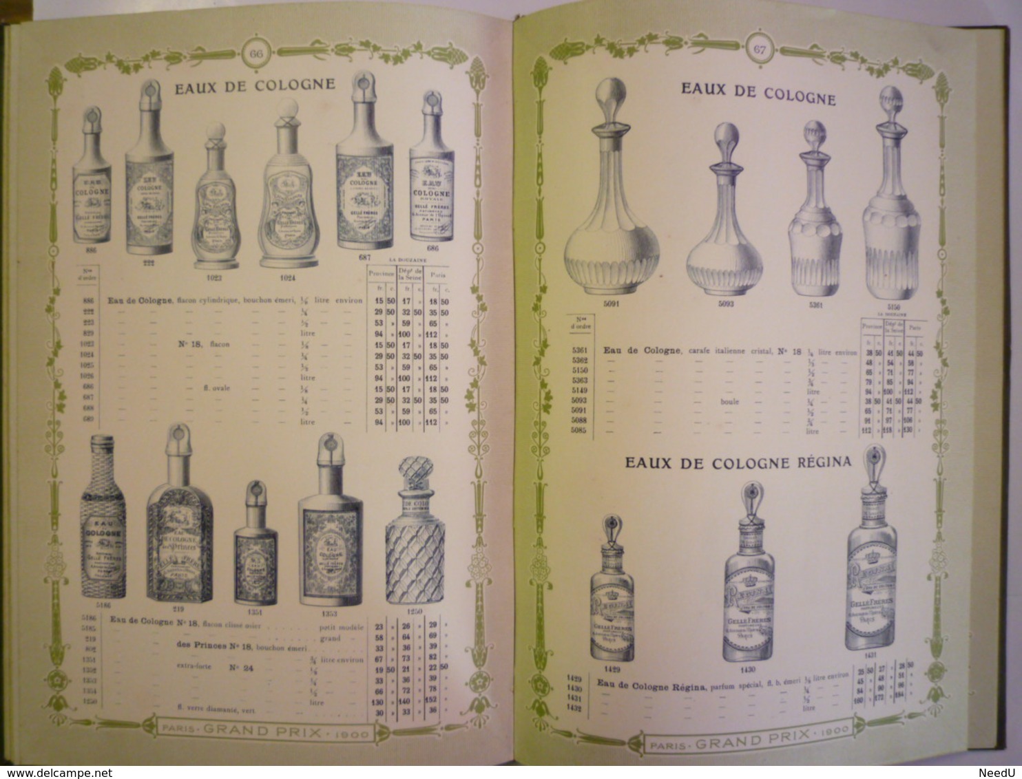 GP 2019 - 571  Magnifique CATALOGUE  " PARFUMERIE  Gellé Frères  1904 "    XXXX