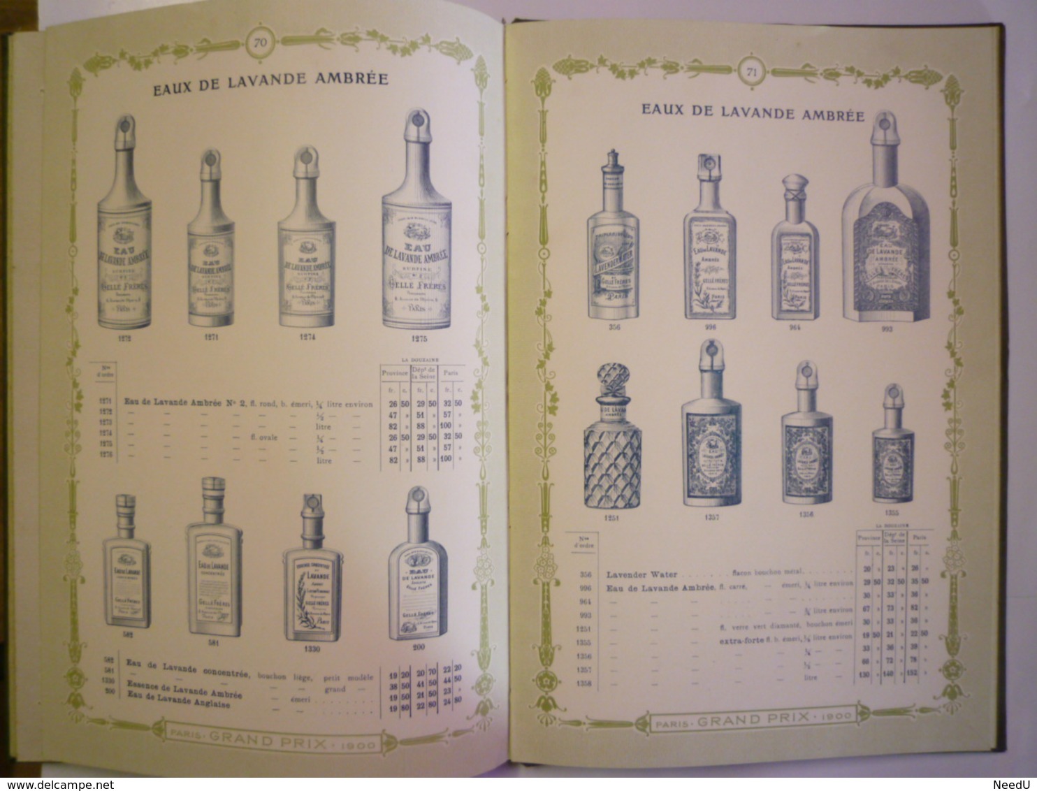 GP 2019 - 571  Magnifique CATALOGUE  " PARFUMERIE  Gellé Frères  1904 "    XXXX