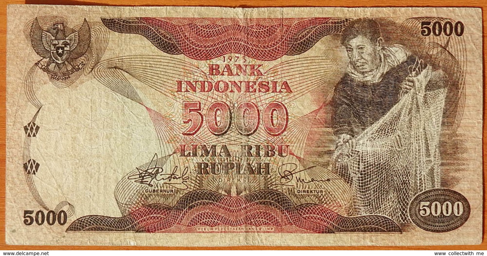 Indonesia 5000 Rupiah 1975 F - Indonésie