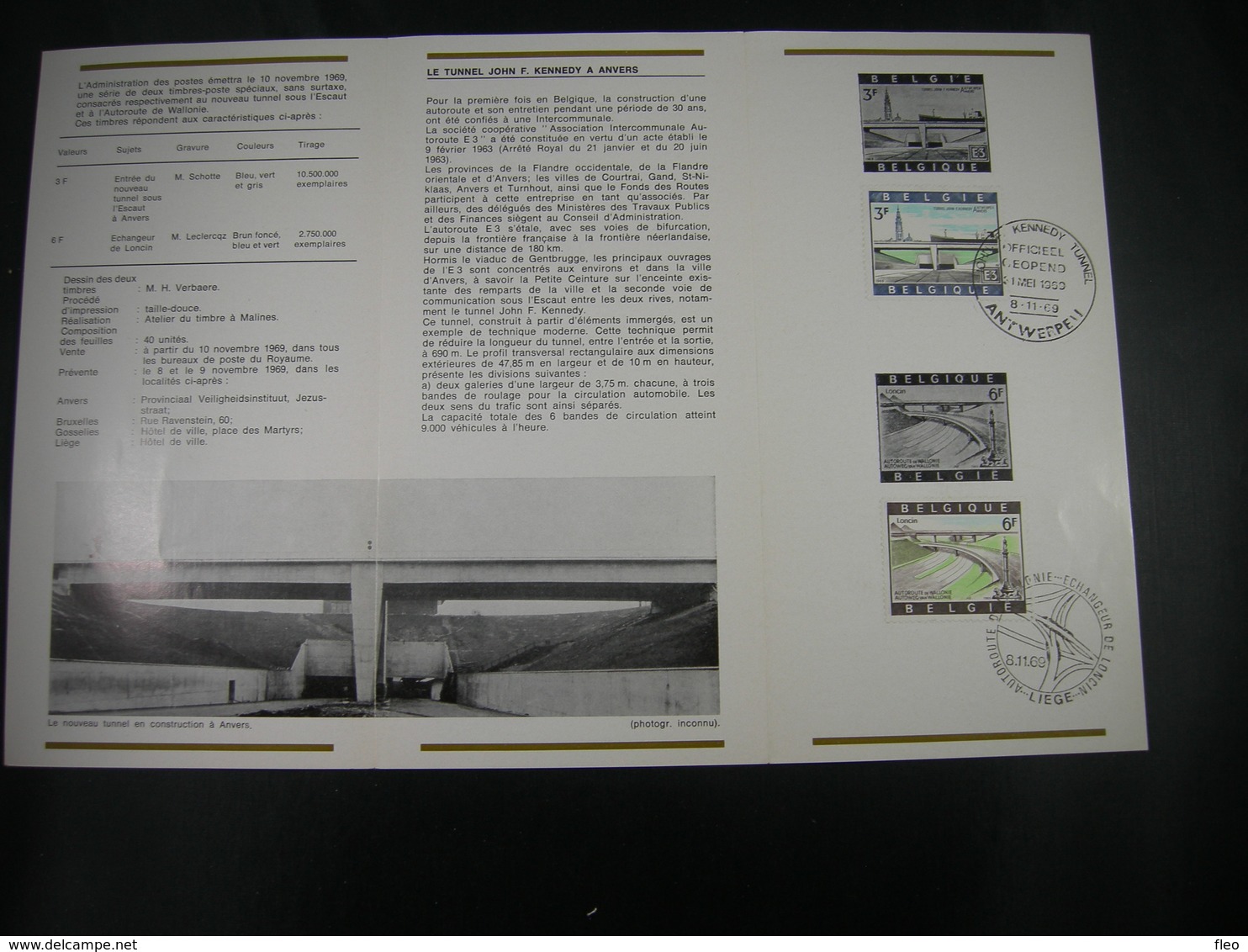 BELG.1969 1514 & 1515 FDC Folder FR (Antwerpen & Liege) : " Schelderoute & Autoroute " - 1961-1970