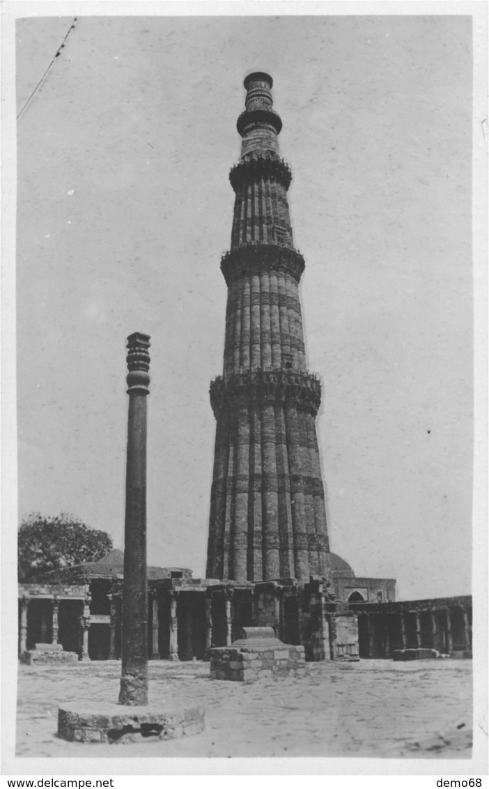 INDE NEW DEHLI Qutub Minar   Superbe Real  Photo Glacée - Inde