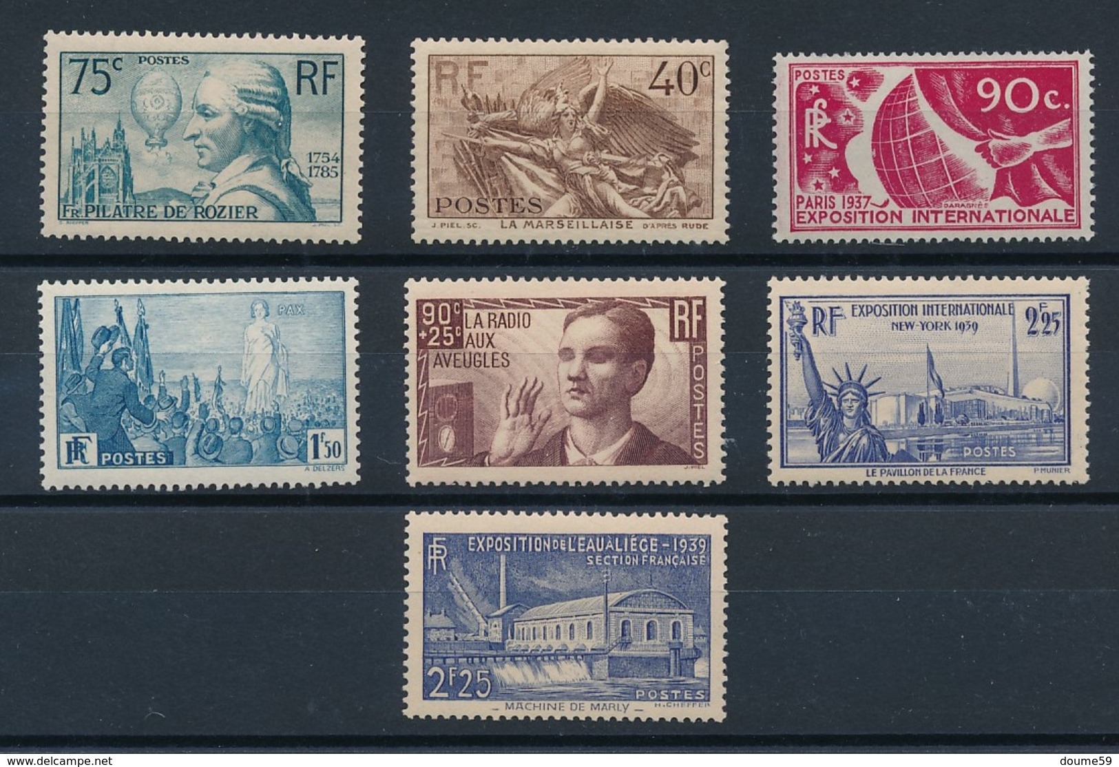 CM-229: FRANCE: Lot Avec Timbres** N°313-314-326-328-418-426-430 - Neufs