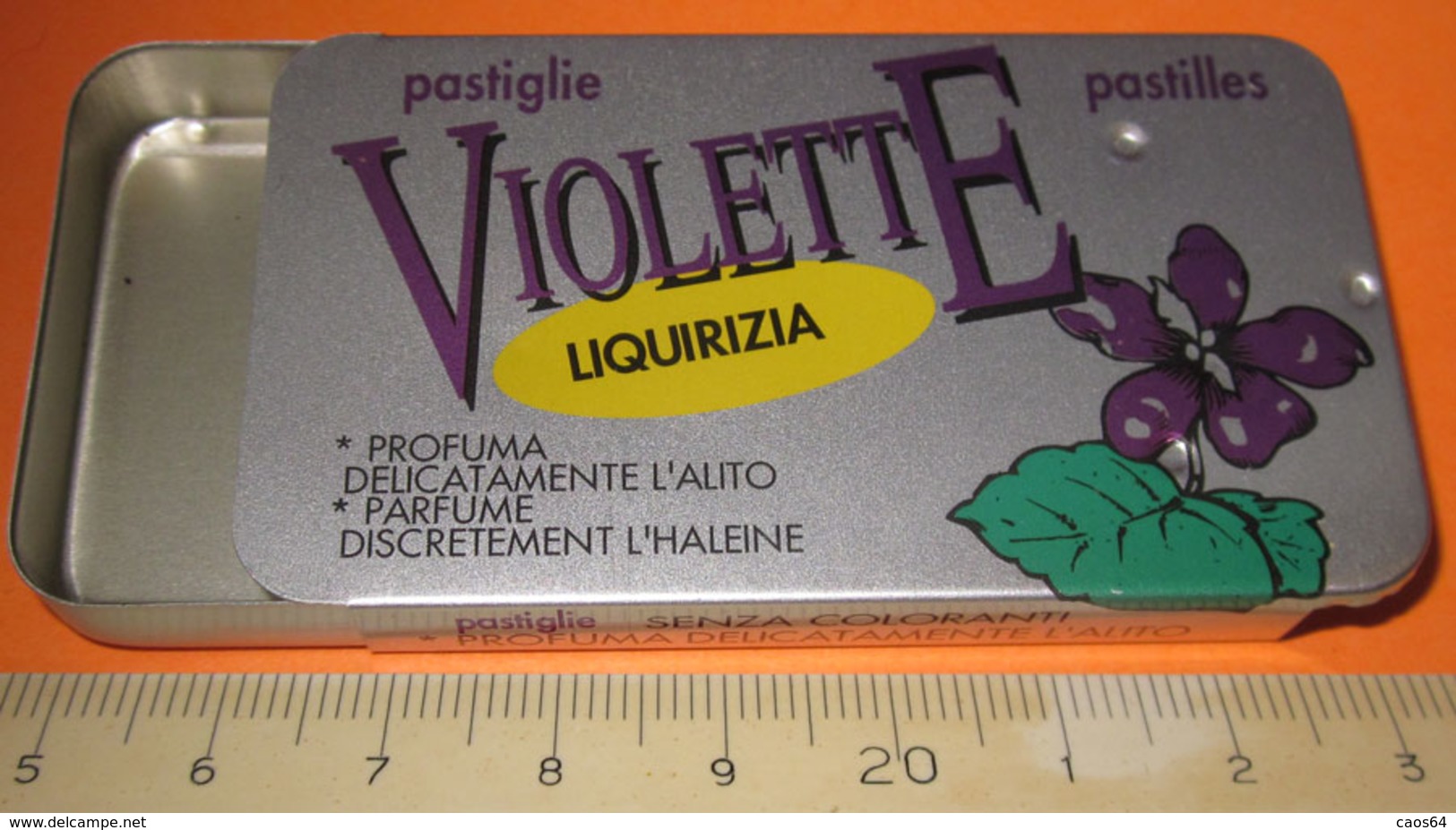 VIOLETTE PASTIGLIE PASTILLES LIQUIRIZIA SCATOLA METAL KORDOFAN - Scatole