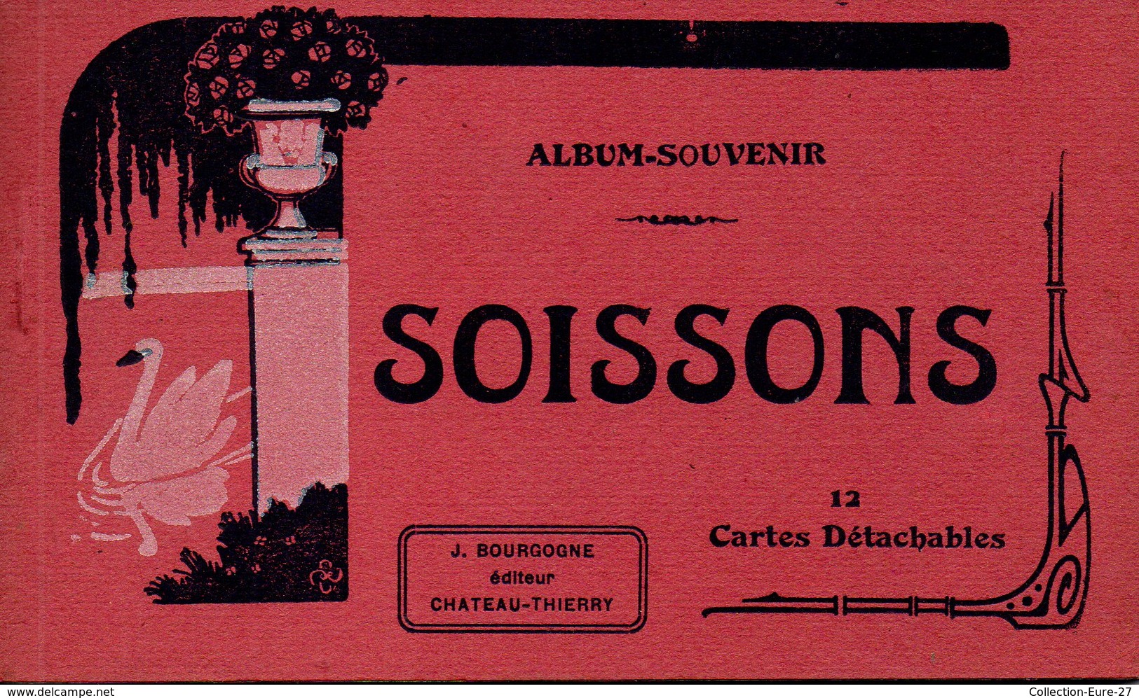 02-SUPERBE CARNET COMPLET DE 12 CPA DE SOISSONS - Soissons