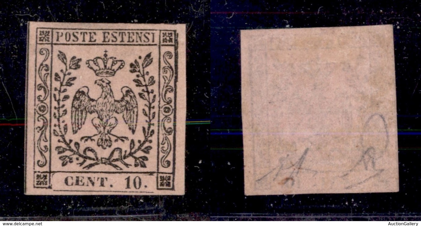 ANTICHI STATI - MODENA - 1852 - 10 Cent (9) - Gomma Parziale - Diena ((800) - Otros & Sin Clasificación