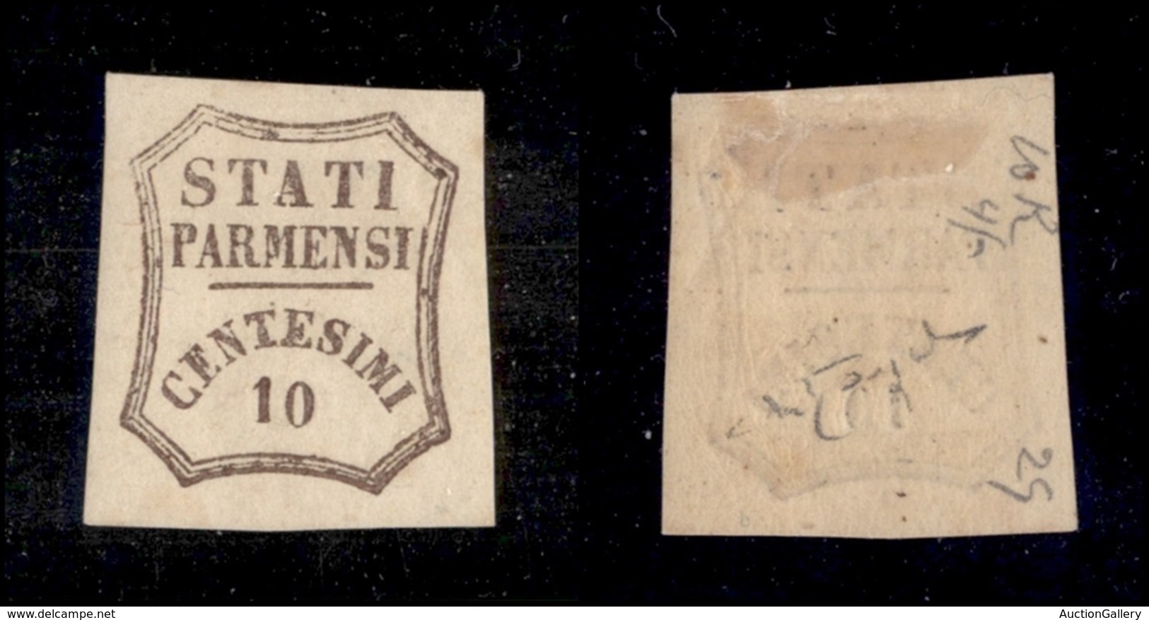 ANTICHI STATI - PARMA - 1859 - 10 Cent (14a-bruno Grigio) - Gomma Originale - Raybaudi - Sonstige & Ohne Zuordnung