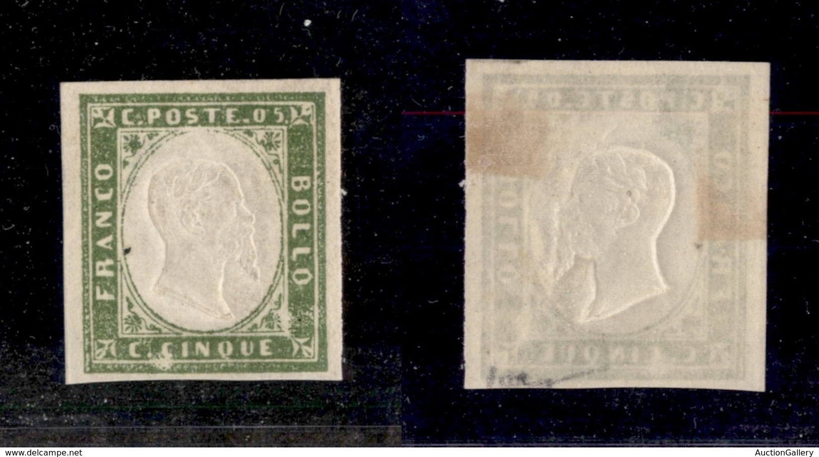 ANTICHI STATI - SARDEGNA - 1861 - 5 Cent (13Cc) - Gomma Originale - Cert. Raybaudi (1.200) - Otros & Sin Clasificación