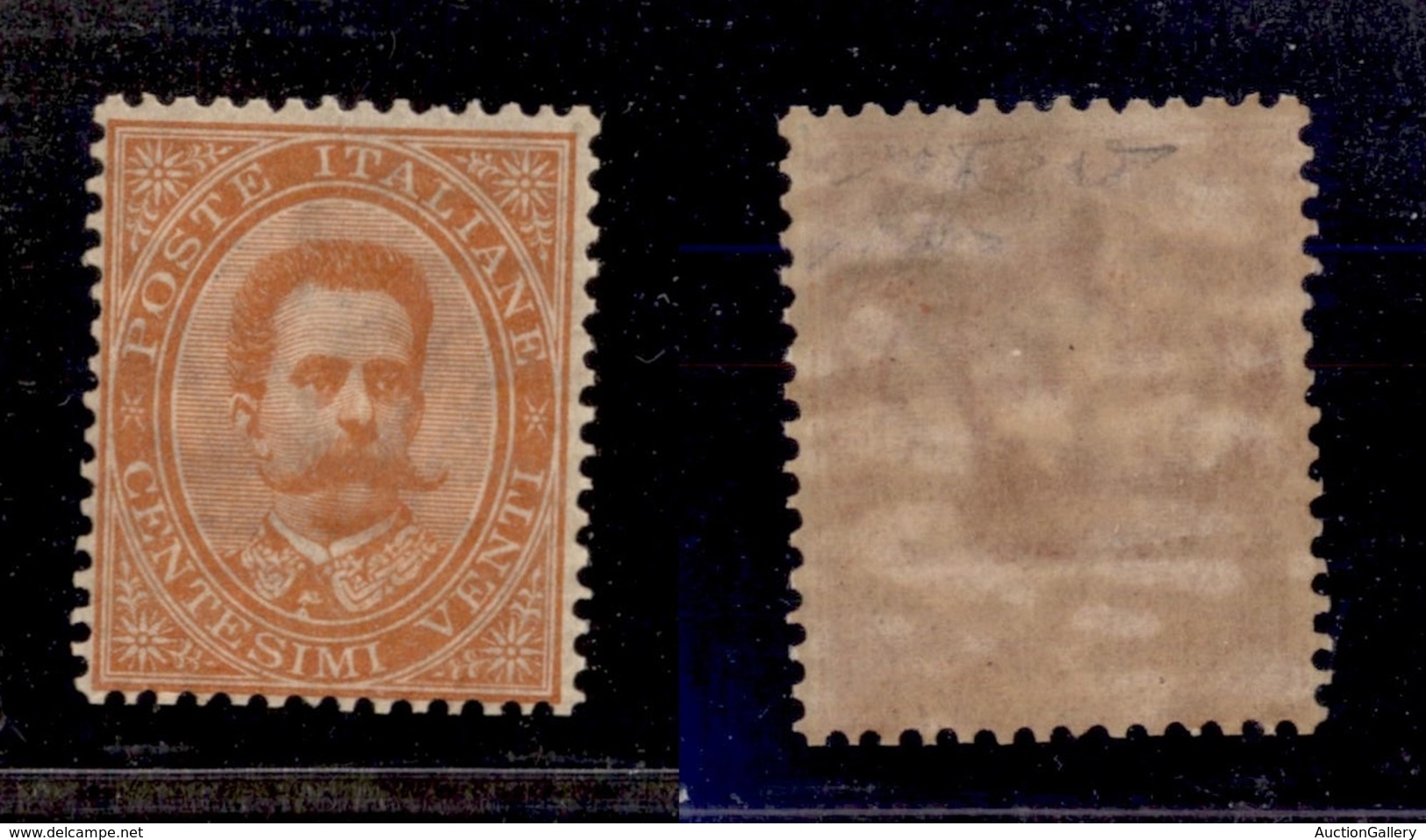 REGNO D'ITALIA - POSTA ORDINARIA - 1879 - 20 Cent (39) - Gomma Integra - Cert. Raybaudi (1.400) - Otros & Sin Clasificación